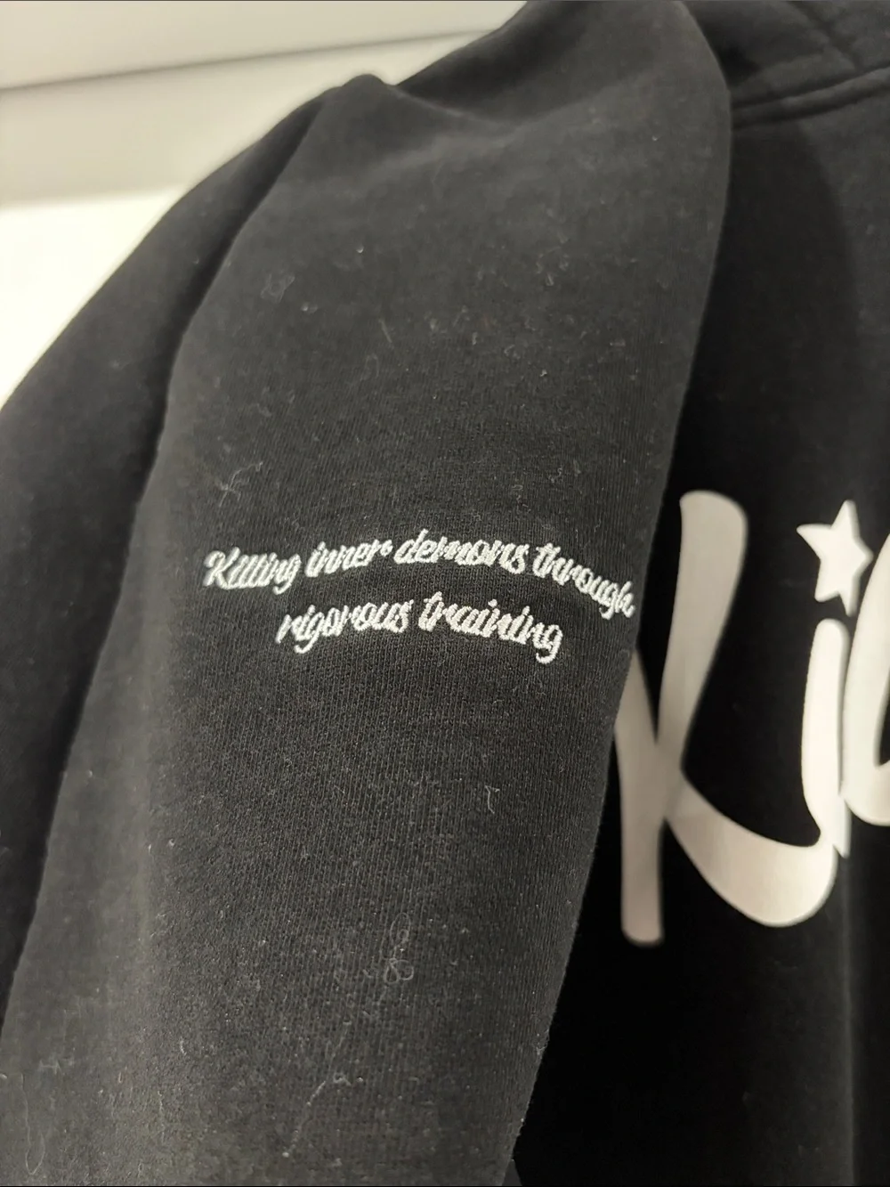 Kill Crew Black Hoodie with White Script Logo